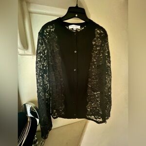 Carolina Herrera Black Lace Cardigan